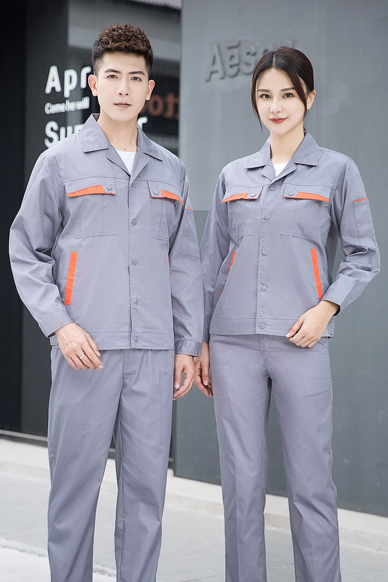 夏季長(zhǎng)袖滌棉工作服