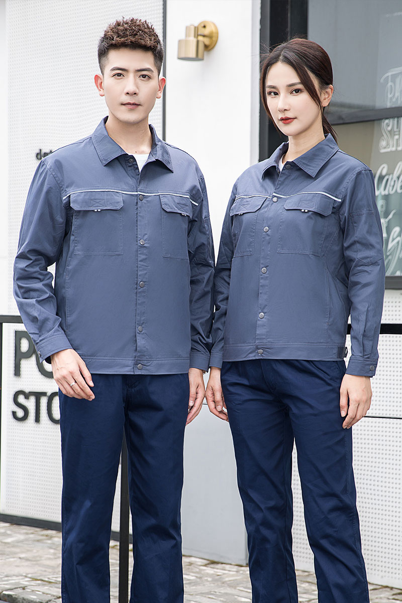 夏季長袖純棉工作服