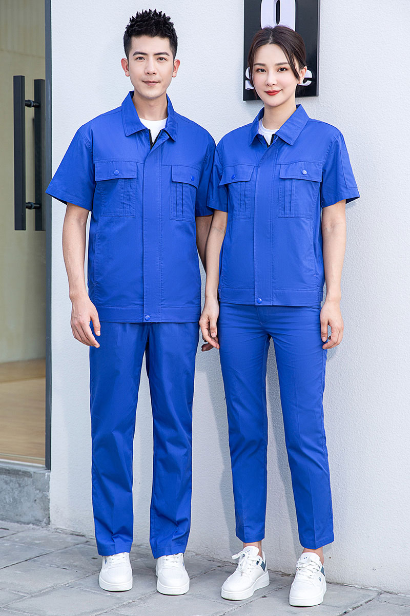 夏季短袖純棉工作服