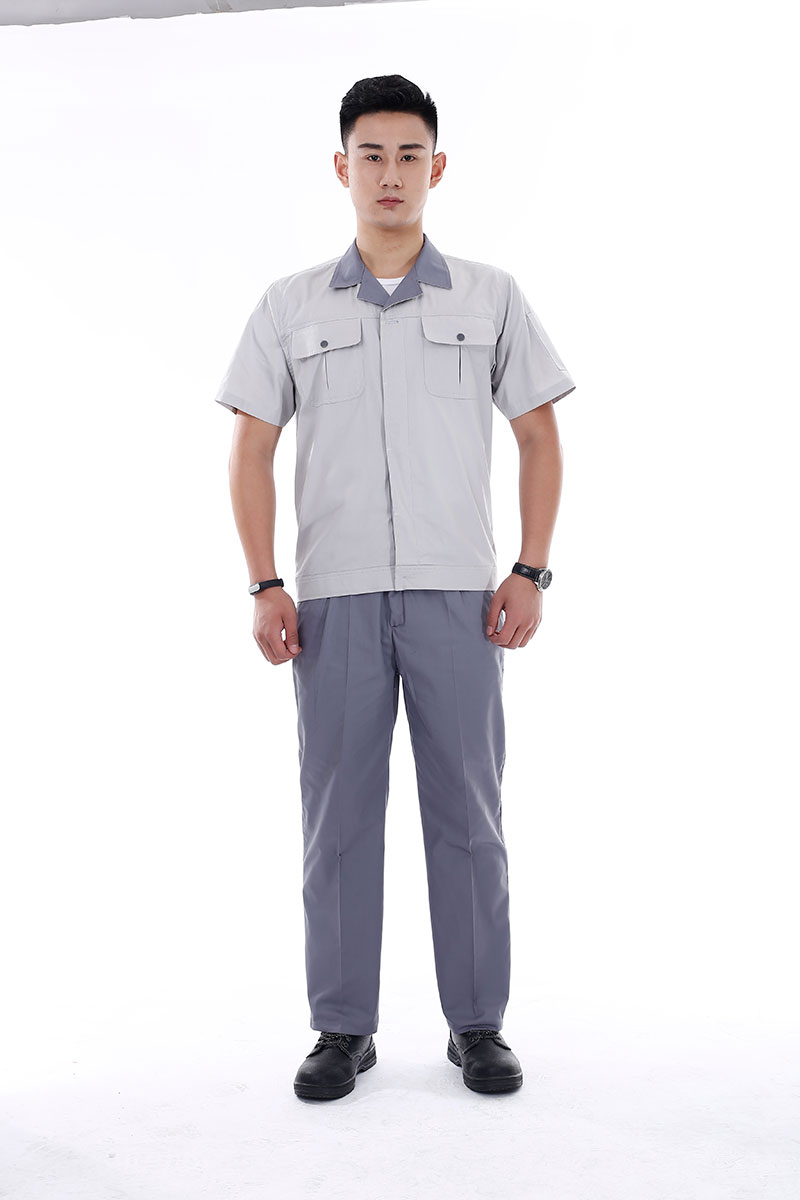翻領短袖工作服