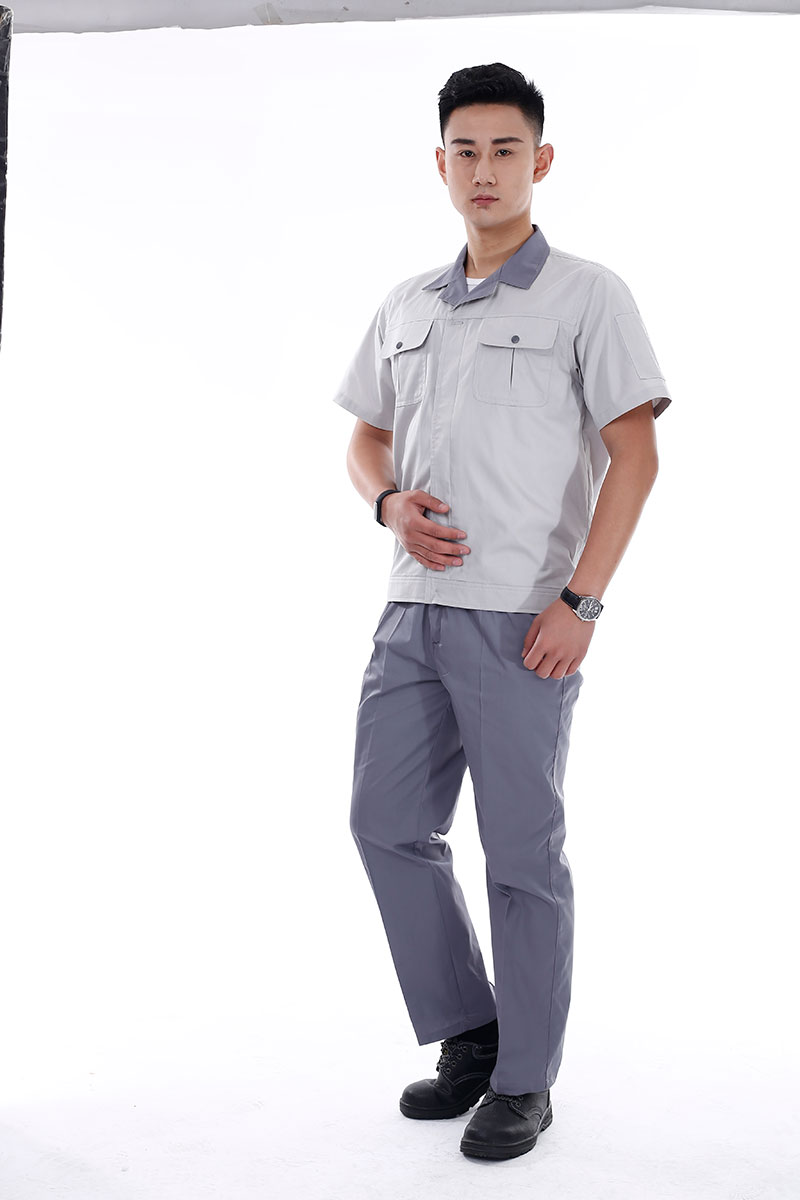 翻領短袖工作服