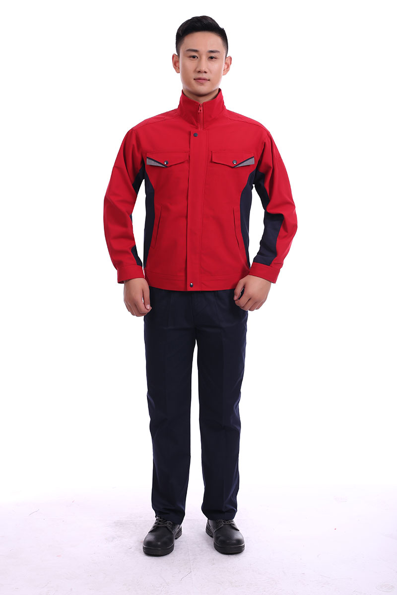 滌棉防靜電工作服紅色