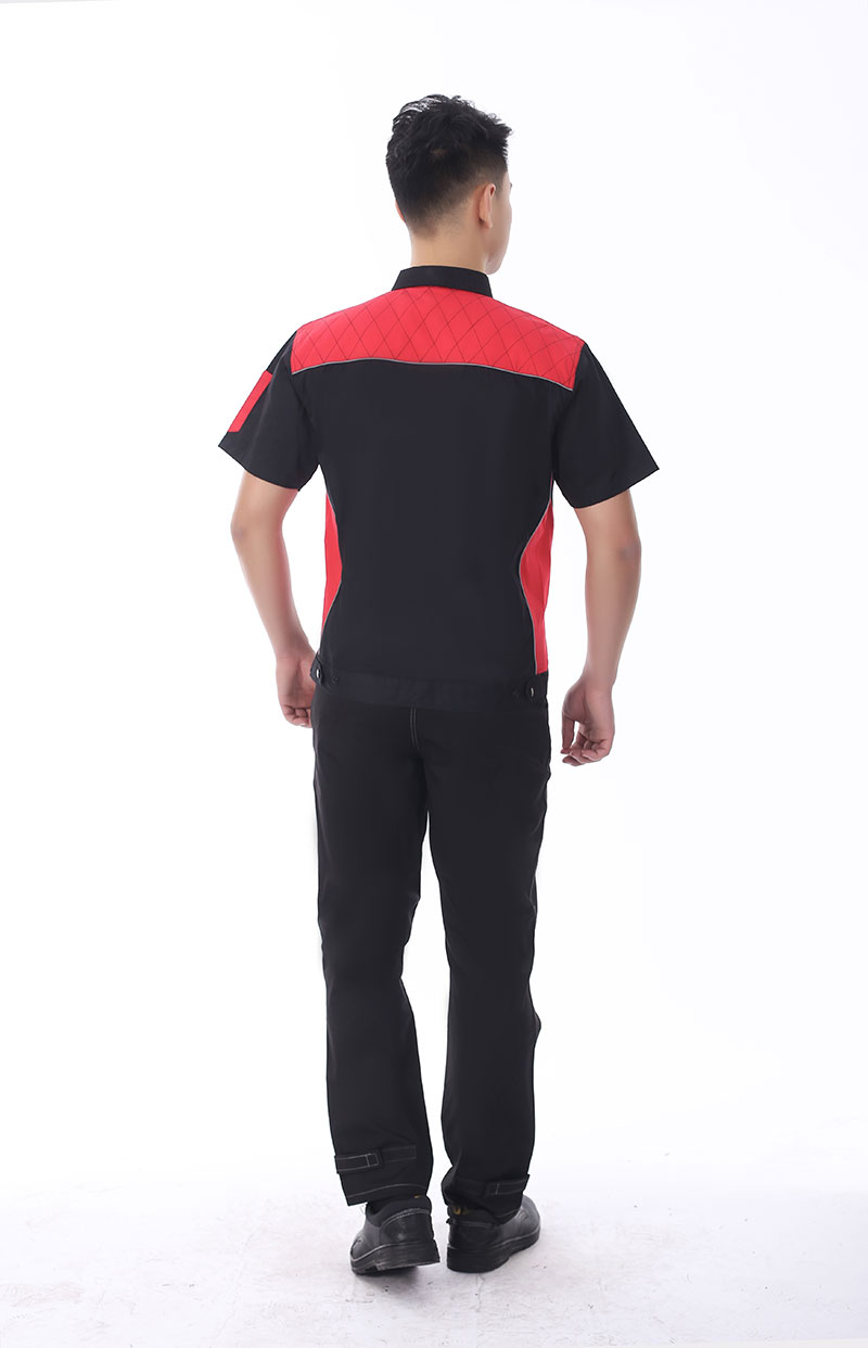 防撕裂工作服黑色紅