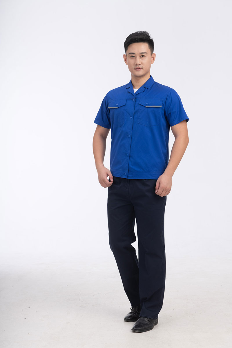 彈力款工作服寶藍