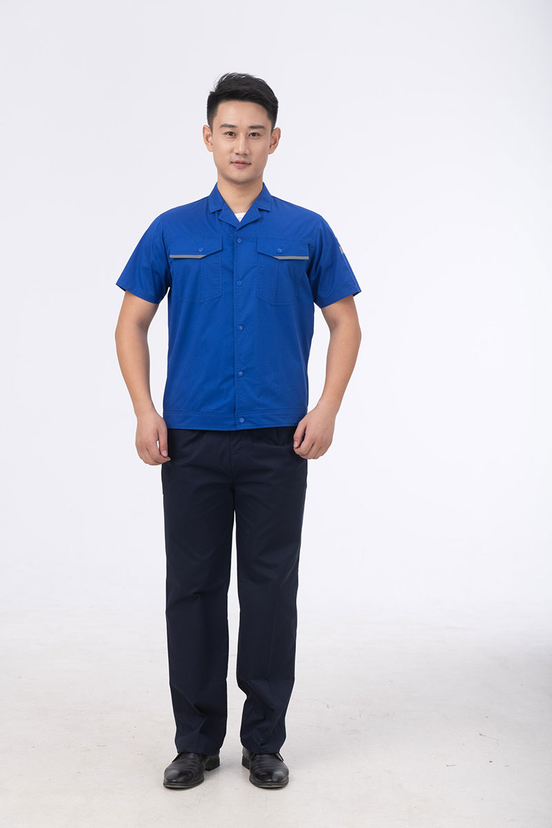 彈力款工作服寶藍