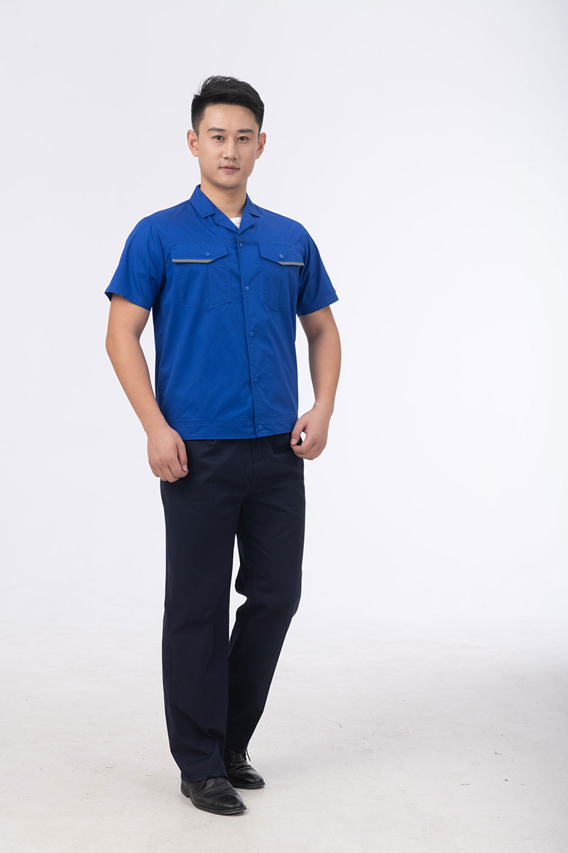 彈力款工作服寶藍