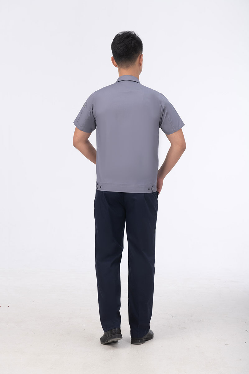 彈力款工作服灰色